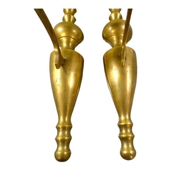 Lot of 2 Gatco Solid Brass Candle Holder Wall Sconce Mount Made In India 12” Boh - Picture 7 of 7